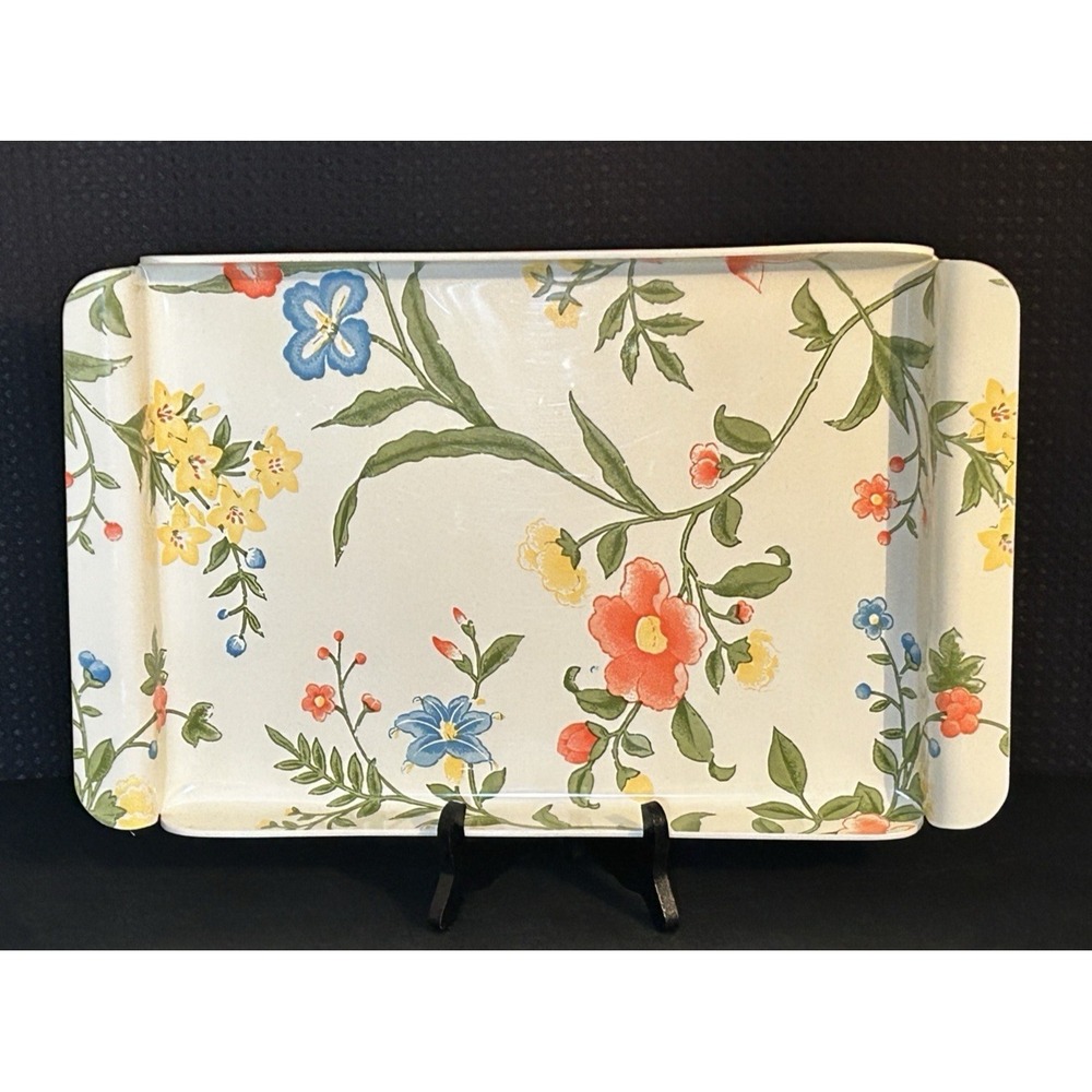 MCM 1960's  Match Mates International Laminations Floral Large Tray 18x11x1